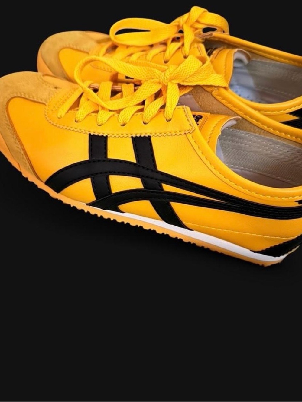 Onitsuka Tiger by Asics Yellow and Black Women's Sneakers
